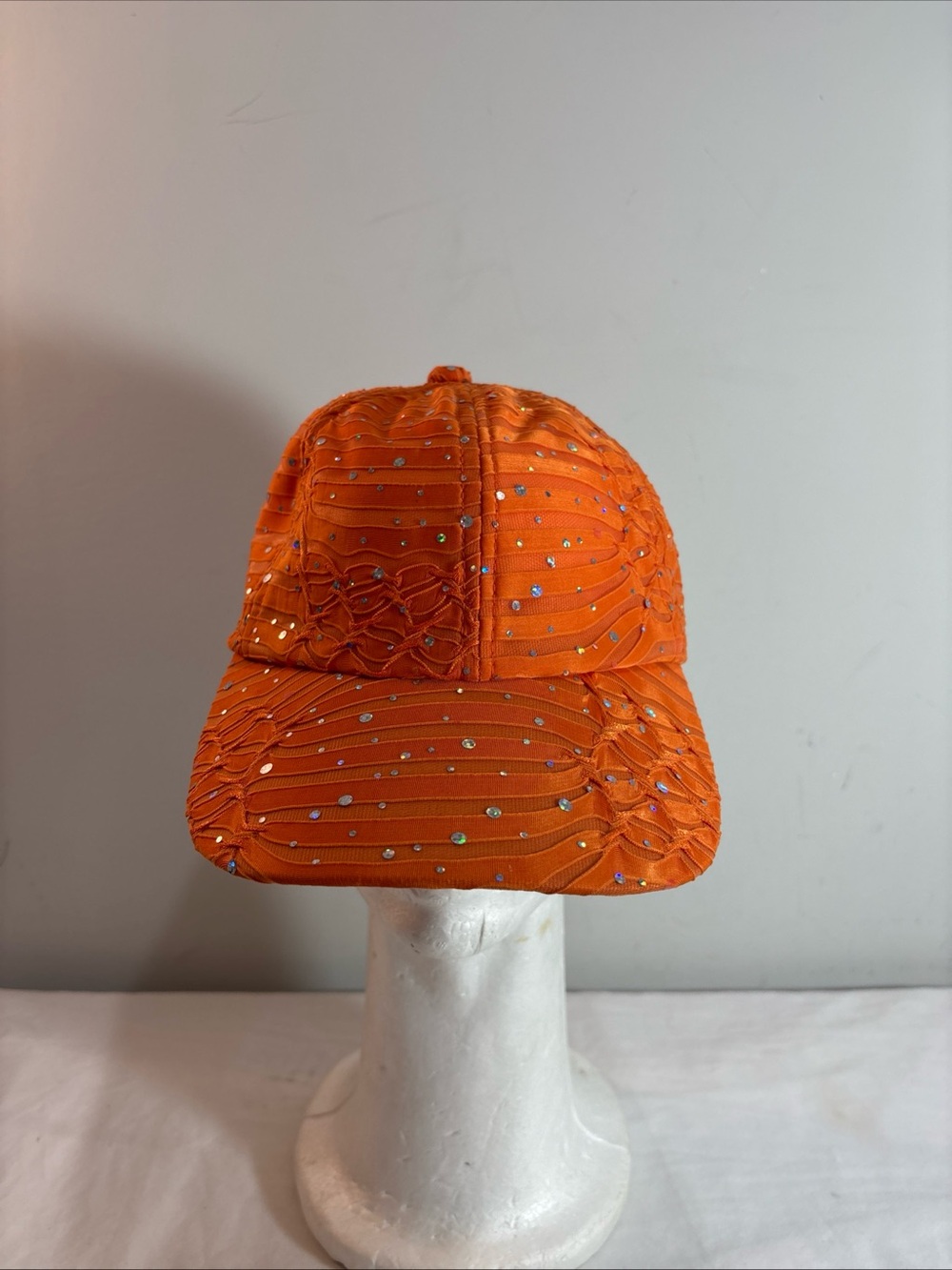 Embellished Orange Baseball Cap - Women Accessories